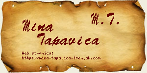 Mina Tapavica vizit kartica